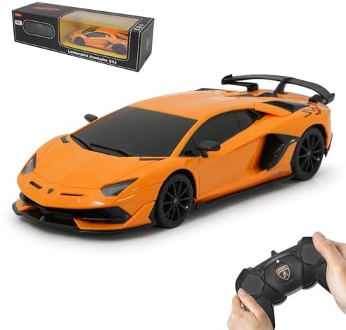 JAMARA Aventador SVJ 1:24 2,4GHz - offiziell lizenziert, bis zu 1 Stunde Fahrzeit bei ca. 9 Km/h, perfekt nachgebildete Details, hochwertige Verarbeitung