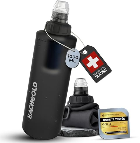 Bachgold Squeeze Wasserfilter Outdoor mit Virenfilter, Grau 1000 ml