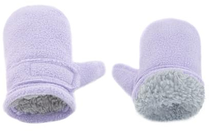 SEYUFN Winterhandschuhe für Babys, Futter aus Molton, für Kleinkinder, Jungen, warme und weiche Handschuhe für Babys, Mädchen, verstellbare Handschuhe im Freien (Violett, M)