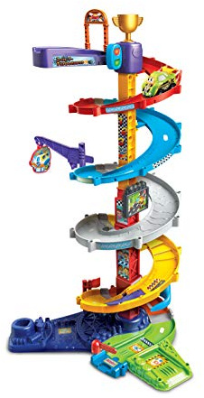 VTech TUT TUT Baby Flitzer - 2-in-1 Turboturm - Großes Turm-Spielset mit 2 Aufbaumöglichkeiten, Turborenner, Weichen, Falltür U.V.M - Für Kinder von 1-5 Jahren, Mehrfarbig
