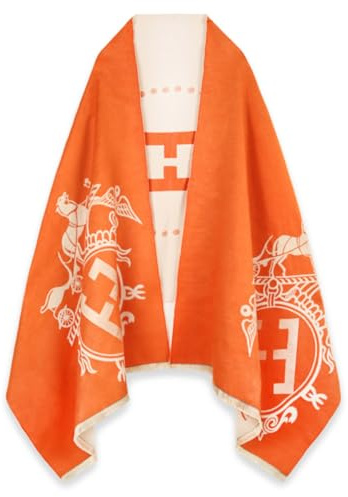 EXTREE Winter Wearable Blanket Scarfs Schal Trend Frauen, Abr-Orange, 1
