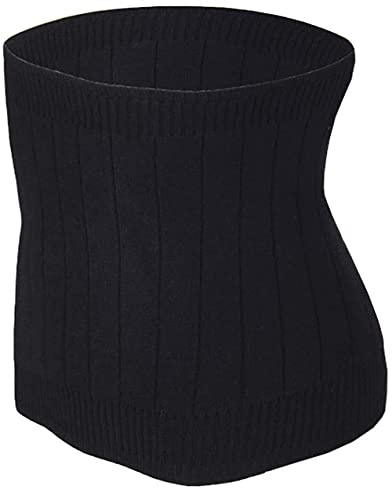 Herren Damen Kaschmir Nierenwärmer Winter Thermische Rückenwärmer Taille Wärmer Elastischer Wärmegürtel zur Schmerzlinderung Entlastung im unteren Rückenbereich Lendenwärmer Bauchwärmer, Schwarz,L