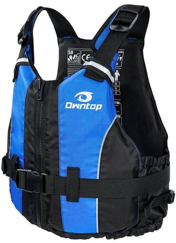 Owntop Schwimmhilfe Erwachsene, Schwimmjacke aus Schaumstoff mit Schrittgurt und Innentasche Unisex, Auftriebsweste für Sup Kajak Angeln Segeln Kanu