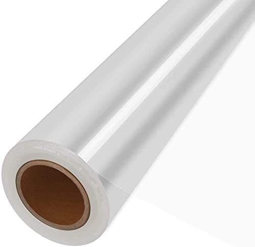 JOYIT Geschenkfolie Transparent rollen 88cm x 33m (88cm faltet sich auf 44cm) – 3 Mil Dicke Zellophanfolie, Durchsichtige Folie für Geschenke & Klarsichtfolie Geschenkfolie