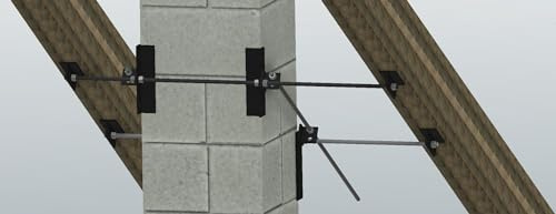 Schornsteinhalter, Kaminhalter, Sparrenhalter 6mm Stahl Komplettset MADE IN GERMANY