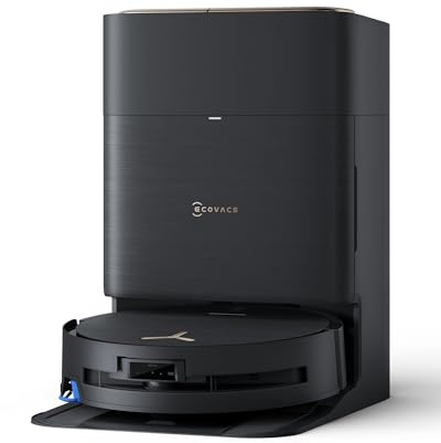 ECOVACS DEEBOT X9 PRO Omni Saugroboter mit Wischfunktion, 16.600 Pa, OZMO Roller, ZeroTangle 3.0, TruEdge 2.0, Heißwasser-Moppwäsche, Heißlufttrocknung, All-in-One Omni Station, YIKO-GPT, Schwarz