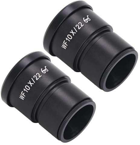 2 Stücke 10X Okular biologisches Mikroskopokular aus Aluminiumlegierung 30mm Montagegröße für Mikroskope Objektivadapter