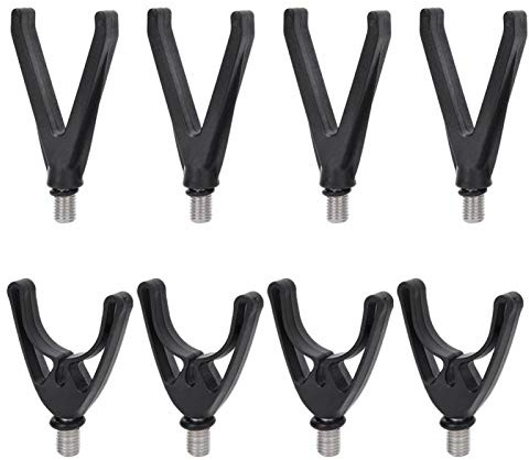 Angelrutenhalter, 8PCS Rutenauflage Anti-Skid und langlebiges Angelzubehör, Angelrutenhalterkopf, V/U-Form Wildfischen für Alle Rutenhalter Rutenständer Rod Pod und Bank