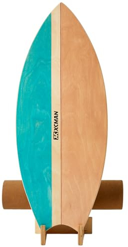 XCMAN Surf Balance Board Trainer mit Rolle, Halbkugel und Balance Ball, Stabilitätstrainer für Erwachsene und Kinder, Balance-Board zum Surfen, Snowboarden, Hockey, Yoga-Training