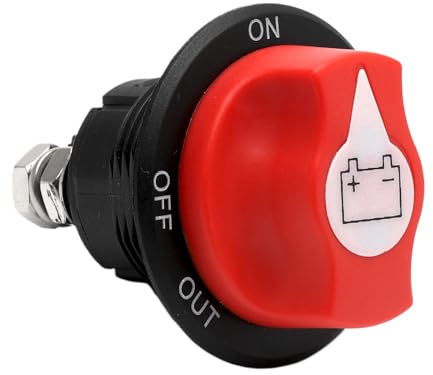 Batterie Trennschalter Hauptschalter, 100A Batterieschalter, Stromschalter für Auto, batteriehauptschalter 12V-48V für Auto Akku Power Cut Off Schalter Motorrad Marine Caravan Yacht Bus Boot LKW KFZ