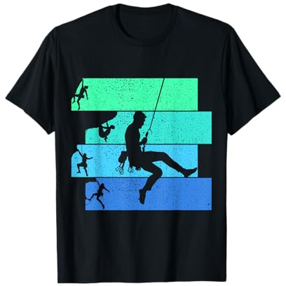 Klettern Kletterer Bouldern Bergsteigen Kinder Herren T-Shirt