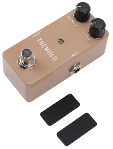 SUNGOOYUE Tremolo Pedal mit True Bypass für E Gitarre und Bass, Einzeleffekt Pedal Vintage Röhrenschaltung Einstellbarer Geschwindigkeitsbereich von 1Hz bis 25Hz aus Aluminiumlegierung und A
