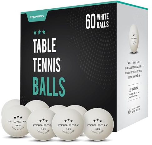 PRO-SPIN Tischtennisbälle – 3-Sterne ITTF-zugelassene Premium Tischtennisbälle | Hochleistungsfähige 40+ ABS-Bälle für professionelles Spiel | Für drinnen und draußen