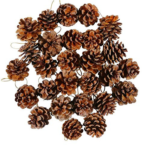 Mirrwin Tannenzapfen 30 Stück Braun Groß Für Weihnachtsbaum Dekoration | Natürliche Tannenzapfen, Weihnachtsdeko,Anhänger,Geschenkanhänger,Dekokranz, Vielseitig,Ideal Für Party,Baum,Adventsschmuck