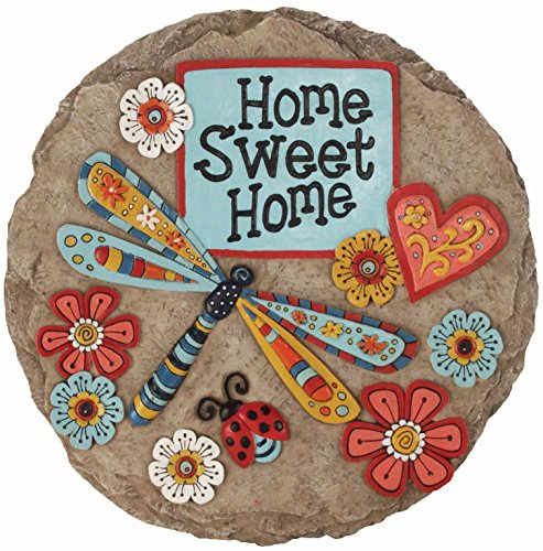 Spoontiques – Garten-Dekor – „Home Sweet„-Libelle-Trittstein – Dekostein für Garten