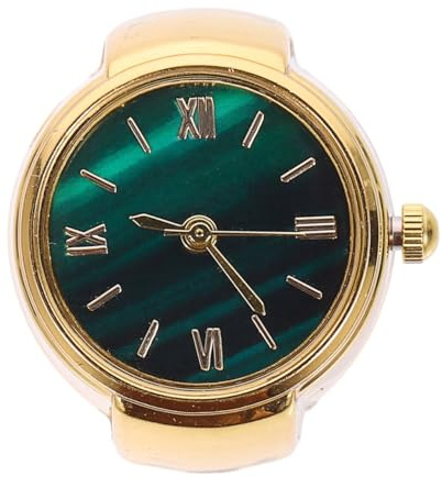 Hemobllo Mini Fingeruhr Ringuhr Mit Römischen Ziffern Leichtes Fingeruhren-Accessoire Für Damen Und Herren Praktisch Für Alltag Geburtstagsparty Und Stilvolle Outfits