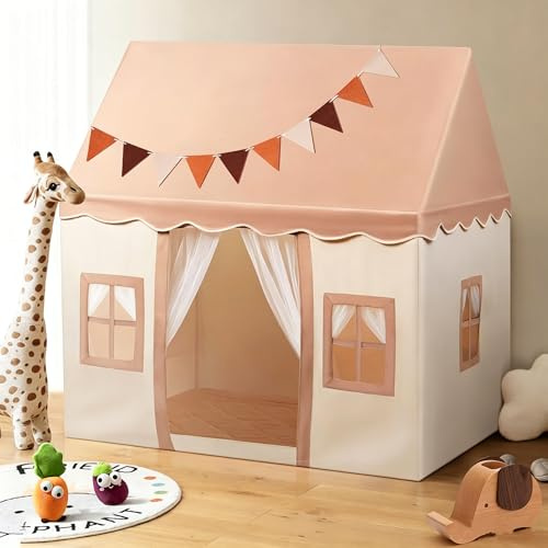 Snookids Kinderzelt, Spielhaus Spielzelt Kinder Indoor mit Matte, Zelt Kinderzimmer Kuschelecke Kinderzimmer Kinderzelt Indoor, Geschenke Geburtstag Kindergeburtstag 3+ Jahre