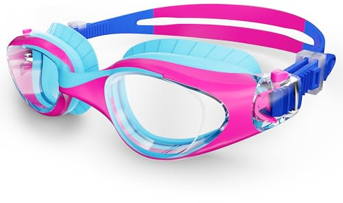 HIGAHY Schwimmbrille Kinder - Taucherbrille für Jungen und Mädchen mit UV-Schutz und Anti Beschlag Schutz, Wasserdichte und klare Jugend Schwimmbrillen, Profi Kinderschwimmbrillen für 6-14 Jahre