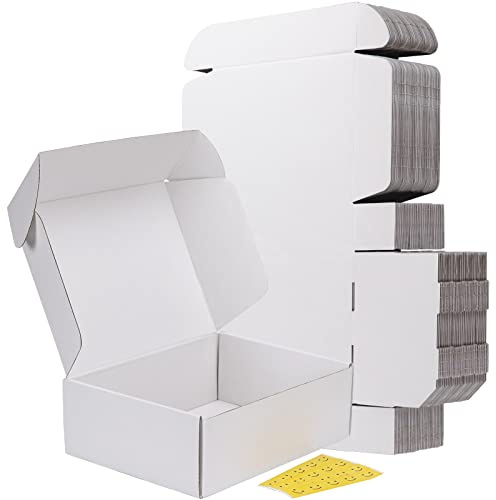 RLAVBL 20 Stück Doppelseitig Weiß Versandkartons, Maße: 30,5 x 22,9 x 10,2 cm, einfach zu montieren, Ideal für Kleine Unternehmen