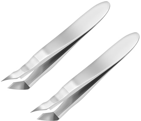 JJUNW Edelstahl Nagelhautzange, Kleine Nagelhaut Pinzette Einfach Nagelhautschere Scharfe Spitze Eckenzange Nagelhautschneider Maniküre Werkzeug Fußpflege(Silber)