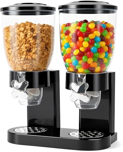 Sinceroduct Cereal Dispenser 2L 2er Pack, Luftdichter Müslispender für die Organisation des Küchenvorratsraums, Ideal für Müsli, Trockenlebensmittel, Süßigkeiten, Reis, Getreide, Kaffeebohnen
