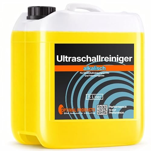 Optimal Products Konzentrat Ultraschallreiniger I Schmuck, Brillen uvm. Reiniger für exzellente Entfettung & Reinigung 5l