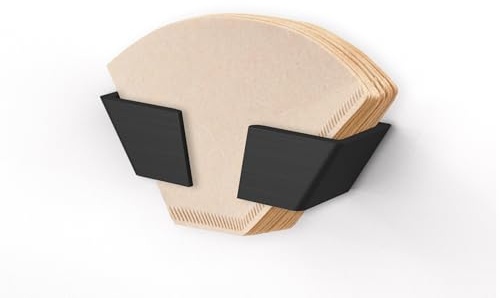 NewGround Designs Kaffeefilter Wandhalter, Filterhalter zum Kleben oder Schrauben, Schwarz, Modernes Design, Filter Halterung/Aufbewahrung