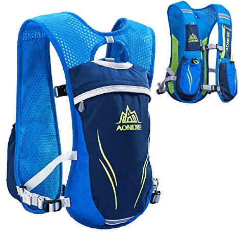 TRIWONDER Ultraleicht Trinkrucksack, 5.5L Laufrucksack, Trailrunning Rucksack, Hydration Pack im Freien, Rucksack Outdoor für Laufen, Marathon, Radfahren (Blau - Nur Weste)