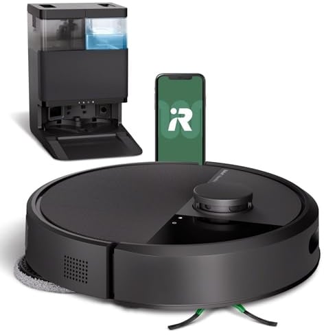 iRobot Roomba Plus 405 Combo Robot + AutoWash Dock Saugroboter mit Wischfunktion - Clearview LiDAR - 7000Pa - DualClean Wischpads - SmartScrub - Teppicherkennung - 75 Tage Entleerung - Schwarz