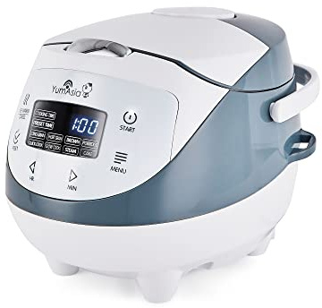 Yum Asia Panda Mini-Reiskocher mit Ninja-Keramikschüssel und Advanced Fuzzy Logic (3,5 Tassen, 0,63 Liter) 4 Reisfunktionen, 4 Multicooker-Funktion, 220–240V