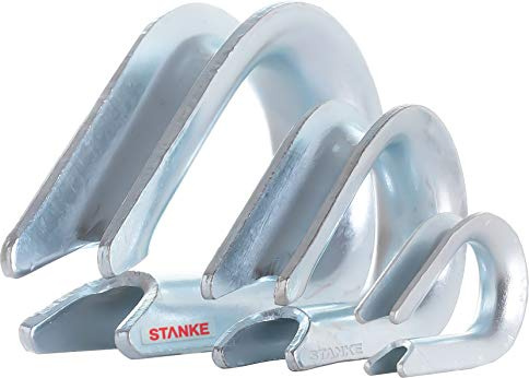Seilwerk STANKE 25x Kausche Verzinkt 4 mm Drahtseilkausche für Forstseil | Windenseil Stahlseil Naturseil DIN – Für Konfektionierung, Schlaufenbildung und Verbindung von Drahtseilen