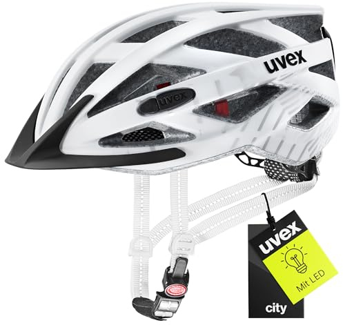 uvex City i-vo - Leichter City-Helm für Damen und Herren - individuelle Größenanpassung - inkl. LED-Licht