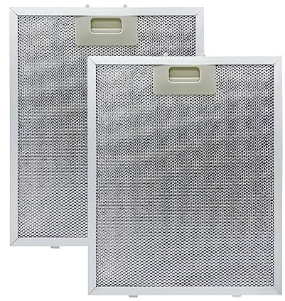 WAIZHIUA 2X Metallfettfilter für Dunstabzugshauben 320x260mm, Aluminium Fettfilter Dunstabzugshaube, Universal Metallgewebefilter Dunstabzug Filter