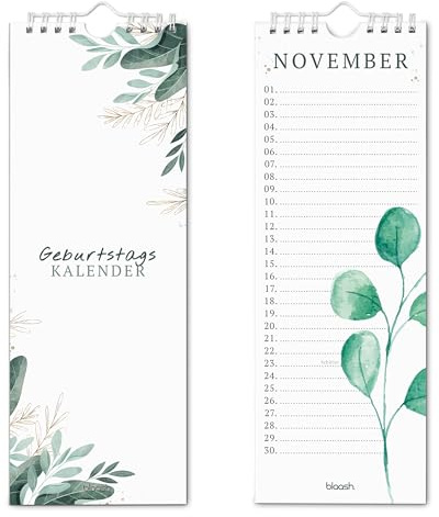 blaash® GEBURTSTAGSKALENDER jahresunabhängig | Mit dem Jahres Geburtstagskalender wird kein Geburtstag vergessen | Kalender ohne Jahr | Geburtstagskalender immerwährend bunt