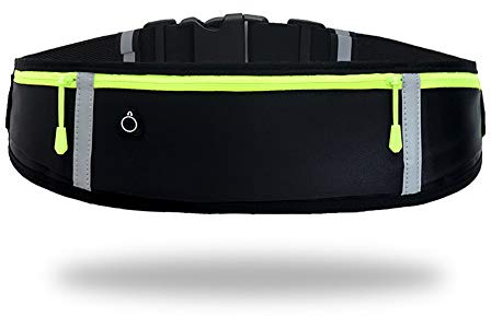 GORWRICH Laufgürtel mit wasserdichtem, verstellbarem Gummiband, schweißfeste Hüfttaschen mit großer Kapazität, perfekt für Laufen und Outdoor-Aktivitäten