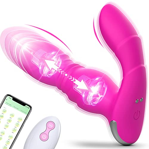 Unikrealer Sex Spielzeug für die Frau Dildo, G Punkt Vibration für Frauen 9x9 Vib-Stoßfunktion Vibratorensets Klitoris Stimulator mit APP Auflegevibrator Dildos Sexspielzeug Paare Sex Toys Vibro Ei