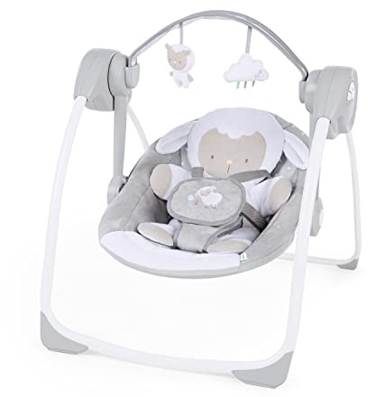 Ingenuity, tragbare Babyschaukel, Cuddle lamp - mit Melodien, Zeit- und Schaukeleinstellung