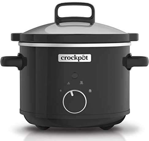 Crockpot Schongarer | entnehmbare, leicht zu reinigende Keramikschale | 2,4 Liter (1–2 Personen) | Schwarz [CSC046X]