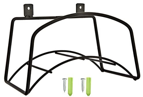 brackit Gartenschlauchhalter aus Metall – Wandmontierter Gartenschlauch-Aufhänger – massiver Stahl – sicher an Ihrer Wand mit Befestigungsmaterial im Lieferumfang enthalten – stabiler Schlauchhalter
