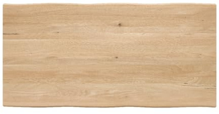 iWerk® – Tischplatte aus Eiche 160 x 80 cm | Massiv & Rustikal | Live Edge Kante | Echtholz-Tischplatte für Schreibtisch oder Esstisch | DIY-Tisch