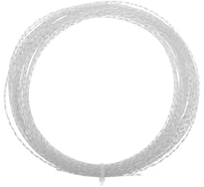 GAROZATION Nylon Badminton Ersatzsaite für Badmintonschläger Hohe Elastizität und Stoßdämpfung Einfache Montage Weiße Farbe für Präzises Training