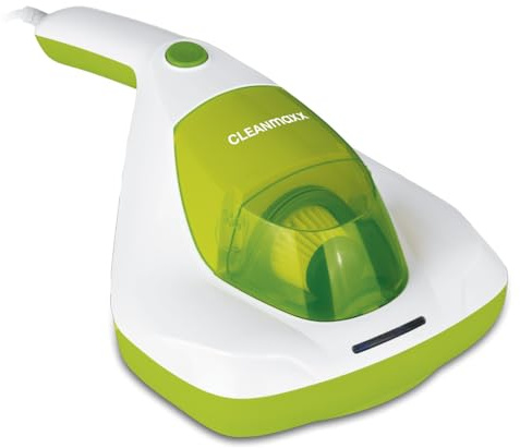 CLEANmaxx Milbensauger für Matratzen mit UV-C-Licht | Matratzenreiniger mit HEPA-Filter, entfernt 99,9% Aller Milben | Matratzensauger mit Ultraschall, Hitze & Vibration