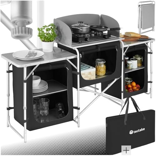 tectake 800747 Outdoor Camping Küche - Diverse Modelle wähblar - (Typ 1 | Nr. 403344)