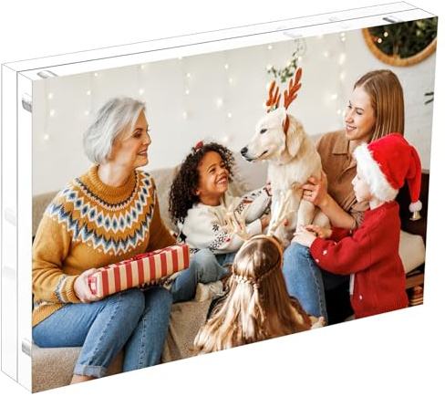 HIIMIEI Acryl Bilderrahmen 15x20cm, Doppelseitiger Bilderrahmen | Magnetischer Durchsichtiger Bilderrahmen für fotos Fotorahmen ohne Rahmen zum stellen Transparent