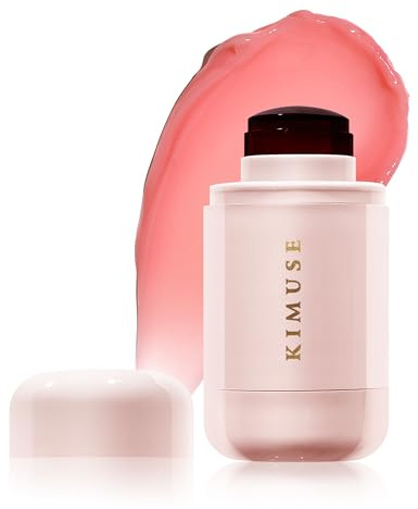 KIMUSE Jelly Cheek & Lip Tint, 3-in-1 Blush Stick, Wasserfest & Abriebfest | Kühlende Gel-Textur, Aufbaubare Farbe für Wangen, Lippen & Augen: Feuchtigkeitsspendend & Vegan, Ideal für Unterwegs