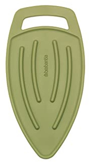 Brabantia - Bügeleisenunterlage - Hitzebeständige Bügelmatte - Schützendes, Flexibles Silikon - Bügeleisenablage - Leicht zu Verstauen - Max. 220°C - Wäschezubehör - Calm Green - 28,5 x 0,5 x 15 cm
