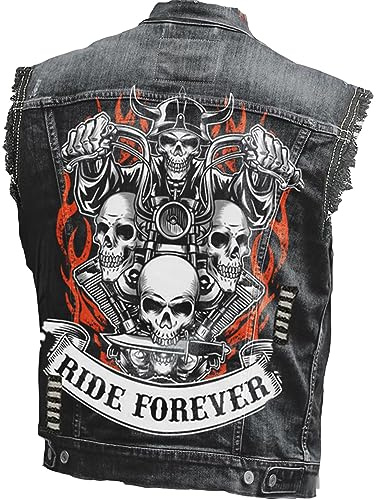 ZXCVB Herrenwesten, Denim-Reitwesten, ärmellose Fotografenjacke, Angeljacke,Schwarz,6XL
