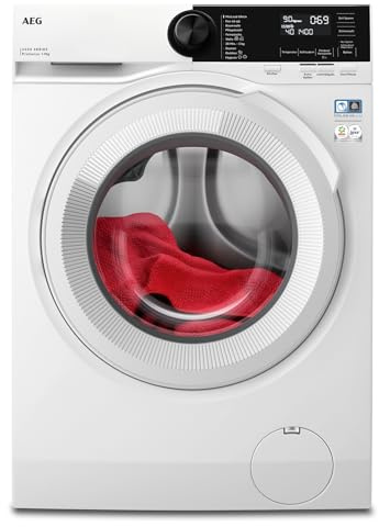 AEG Serie 6000 Waschmaschine 9 kg, ProSense Mengenautomatik, LR6A65490 | Für Familien, smarte Beladungserkennung passt Zeit und Wasser an, Hygieneprogramm mit Dampf, ProTex Schontrommel, 1400 U/min
