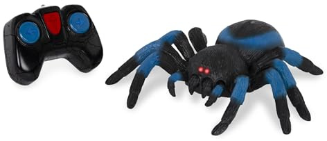 TERRA by Battat - Blaue Vogelspinne - Ferngesteuerte Spinne für Kinder - RC Tarantula mit LED-Augen - Realistisches Tier und bewegliche Beine - Schnelle Bewegung & 360 Spin - 6 Jahre +