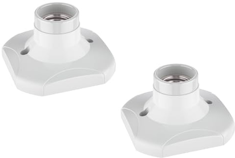 ledscom.de 2x Deckenleuchte/Lampenfassung ELEKTRA, weiß, 1x E27 max. 60W